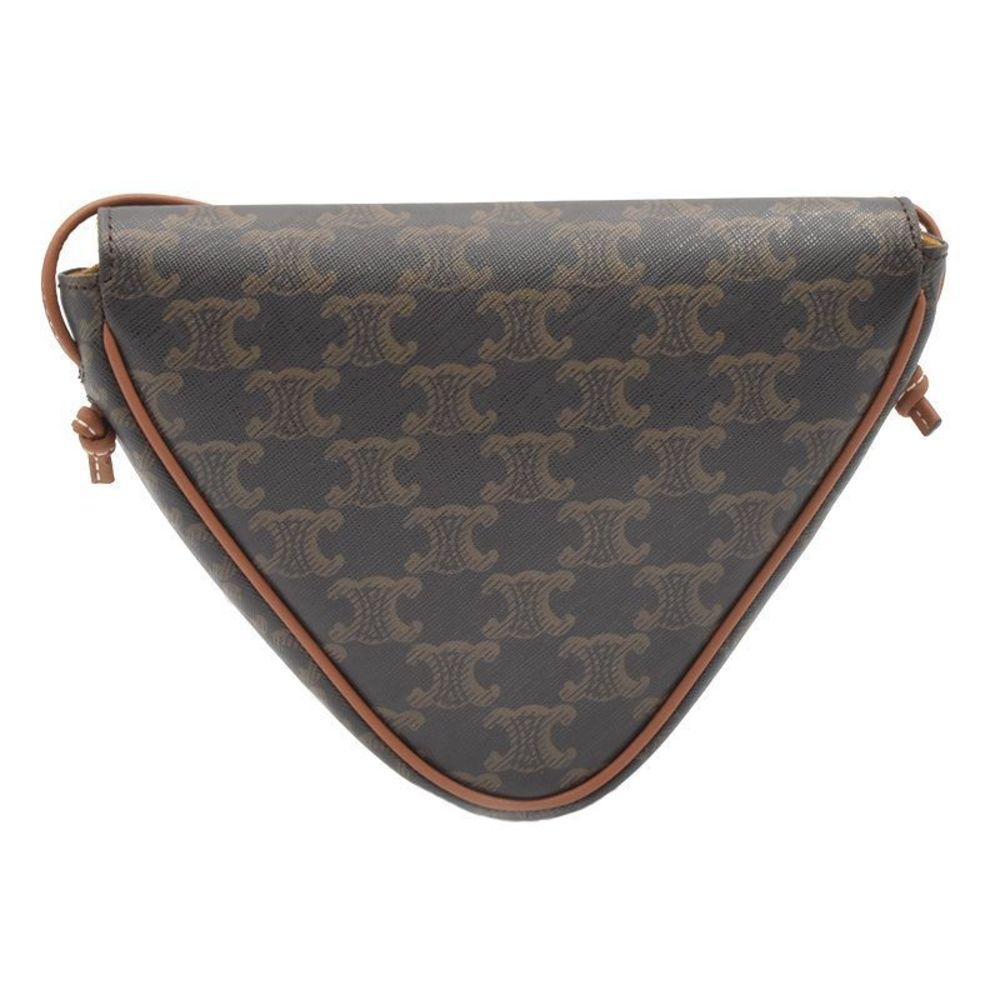 Celine Triangle Calfskin Triomphe Shoulder Bag Tan - image 3